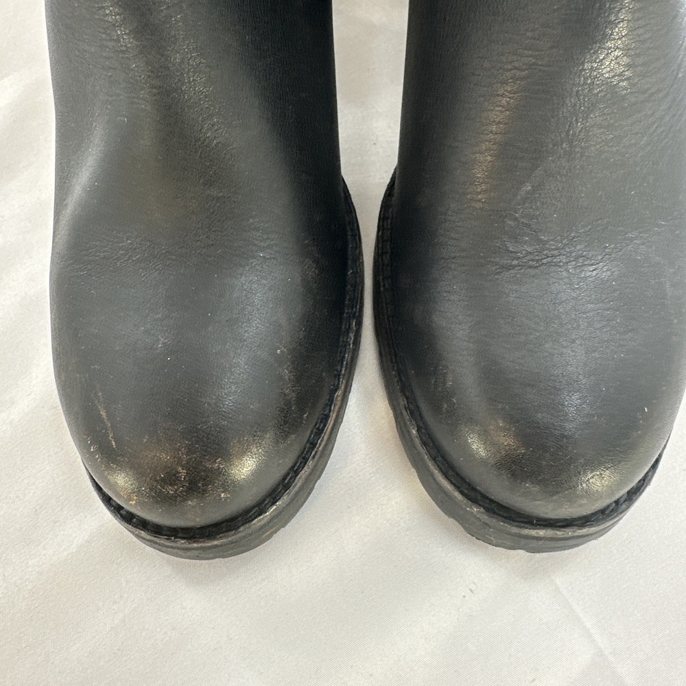 Frye Karen Booties Womens 9.5 Black Leather Intentionally Distressed Boot - Picture 8 of 13